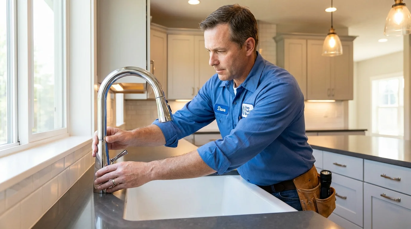 Kitchen faucet installation by Johns Plumbing LLC in Riesel