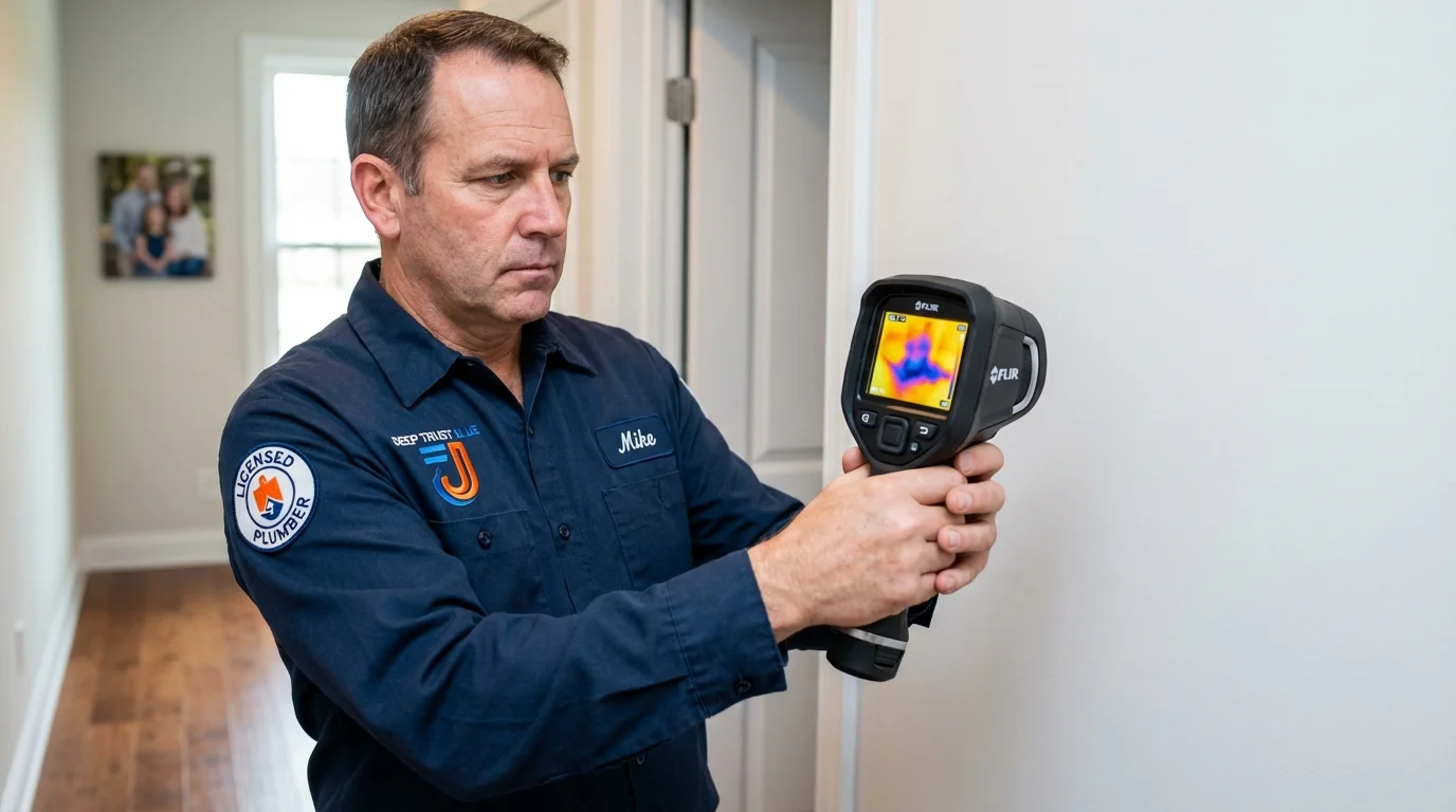 Thermal imaging leak detection by Johns Plumbing LLC in Riesel
