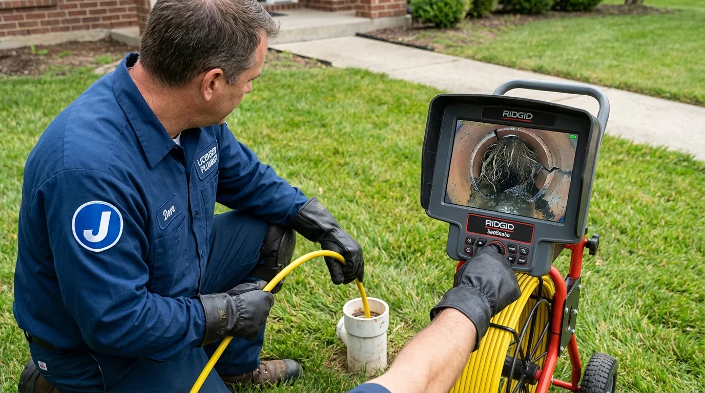 Sewer camera inspection being performed by Johns Plumbing LLC in Riesel